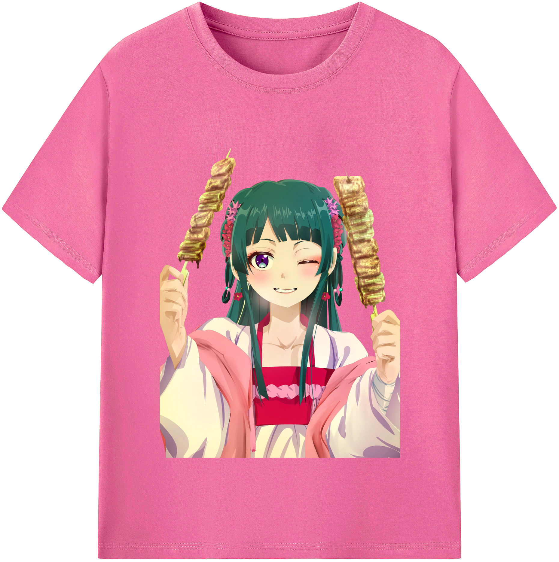 （画像用） 薬屋のひとりごと The Apothecary Diaries レディースカジュアルプリントTシャツ（綿100％）